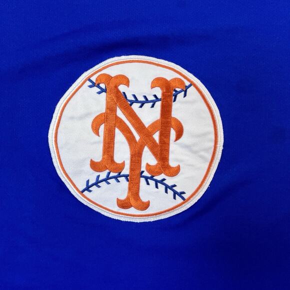 New York Mets Shirt Large True Fan Embroidered Logo Short Sleeve Genuine Merch - Picture 2 of 10